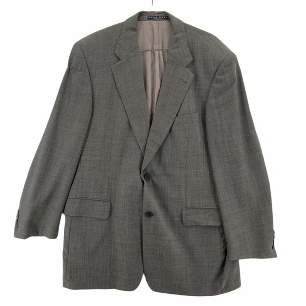 Hugo Boss Apollon Virgin Wool Checked Print Blazer